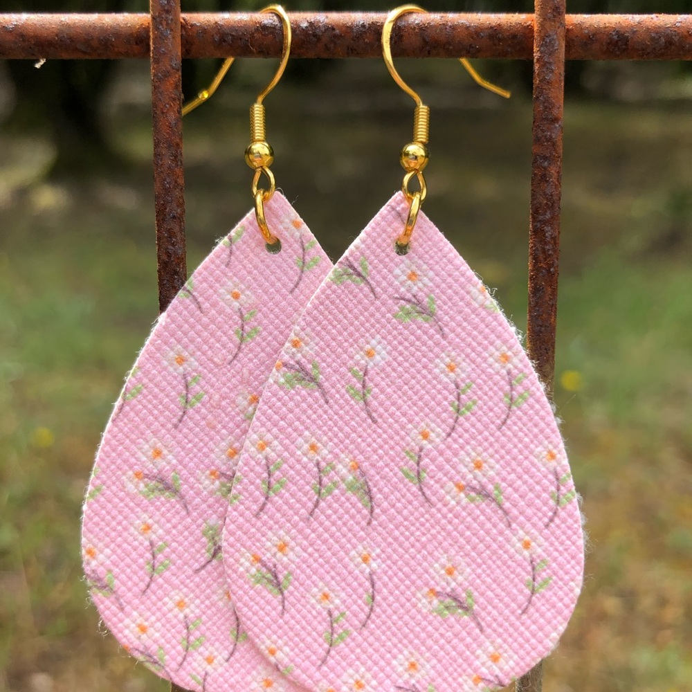 Faux Leather Earrings.